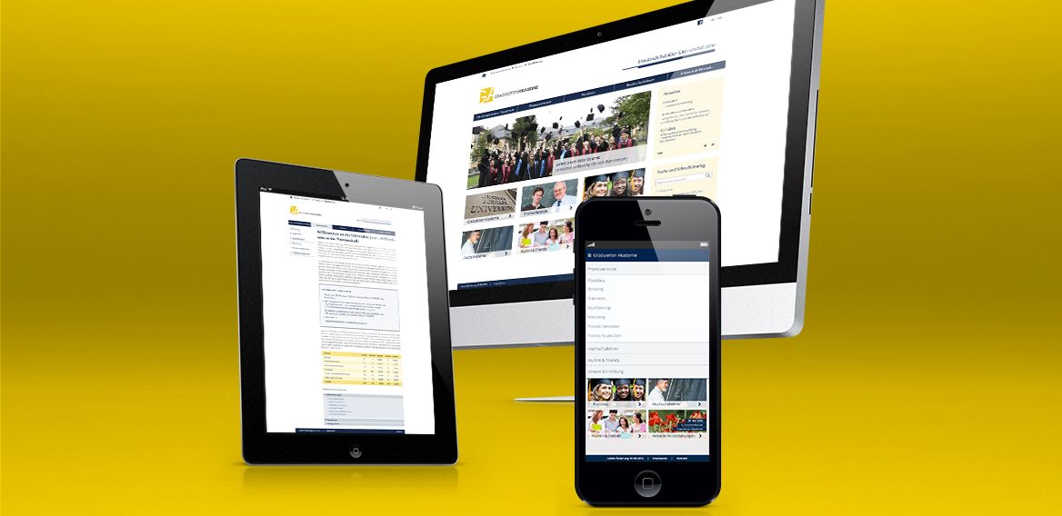 Referenz Graduierten Akademie Jena Responsive Websitedesign